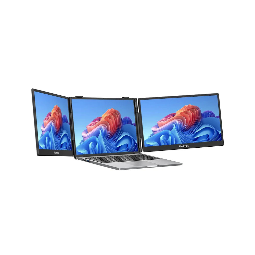 Blackview DCM5 Écran portable double moniteur 14" pour ordinateur portable avec haut-parleur / Full HD / USB-C / Gris
