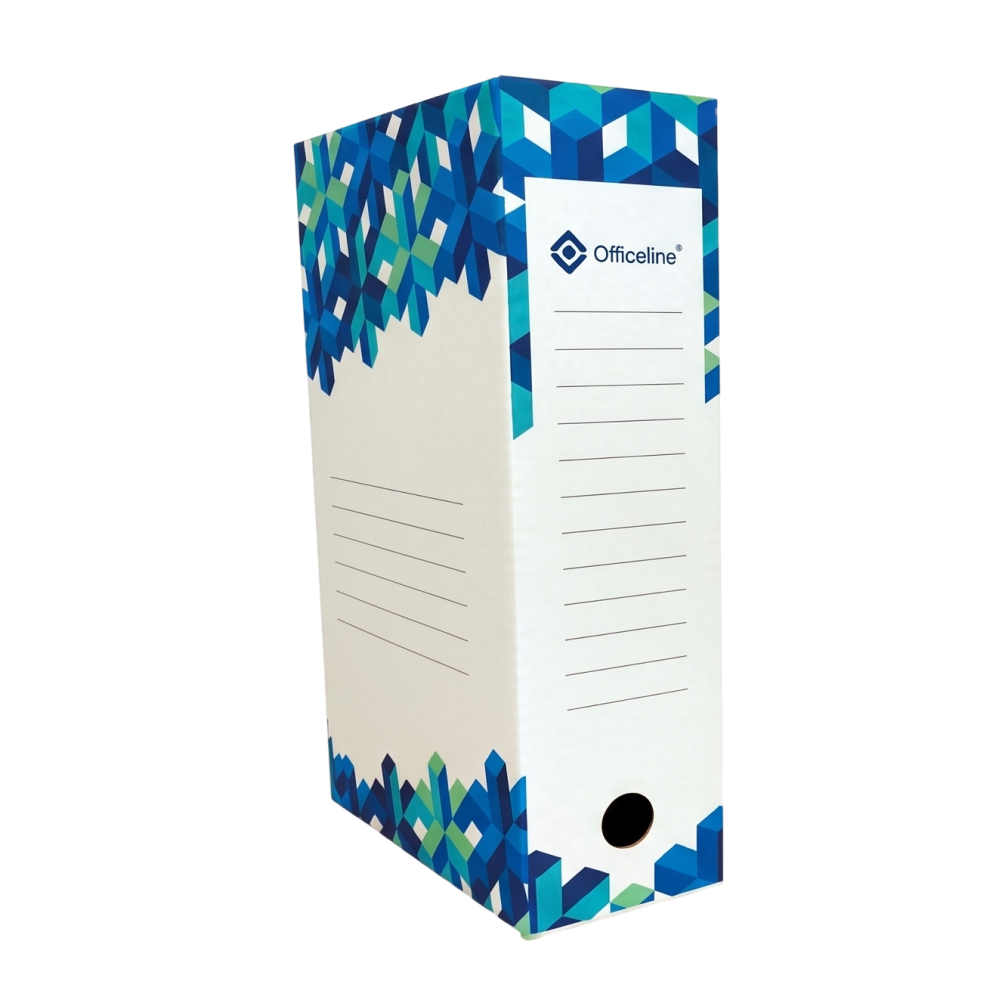 LOT DE 10 BOITE D'ARCHIVE Officecline 2601 / 100 mm / Bleu