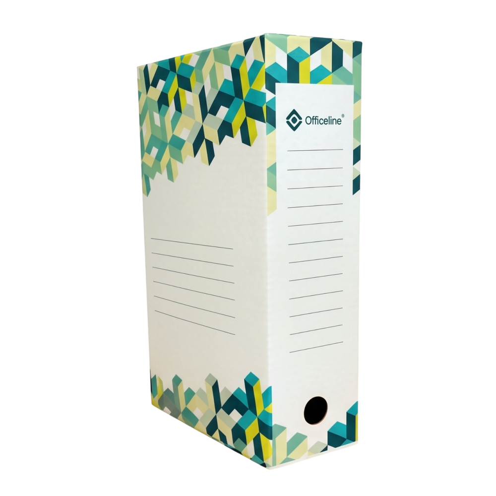 LOT DE 10 BOITE D'ARCHIVE Officeline 2601 / 100mm / Vert