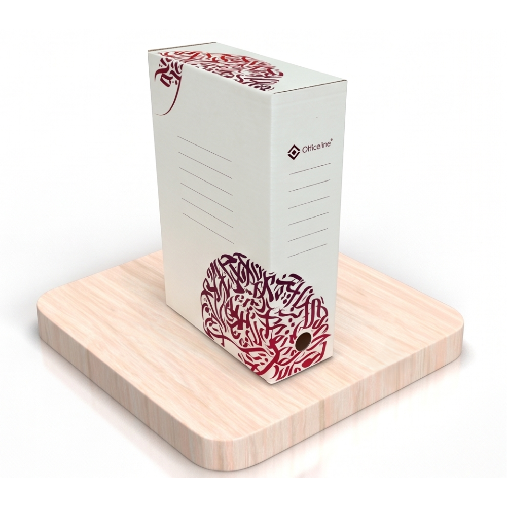 LOT DE 10 BOITE D'ARCHIVE Officeline 2602 / 100mm / Rose