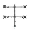 Bras de montage réglable GEMBIRD pour 4 écrans  13"-32" / Noir