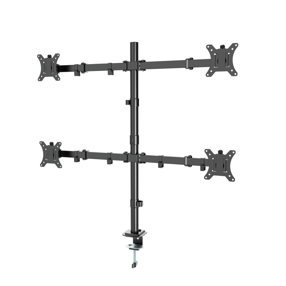 Bras de montage réglable GEMBIRD pour 4 écrans  13"-32" / Noir