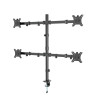 Bras de montage réglable GEMBIRD pour 4 écrans  13"-32" / Noir