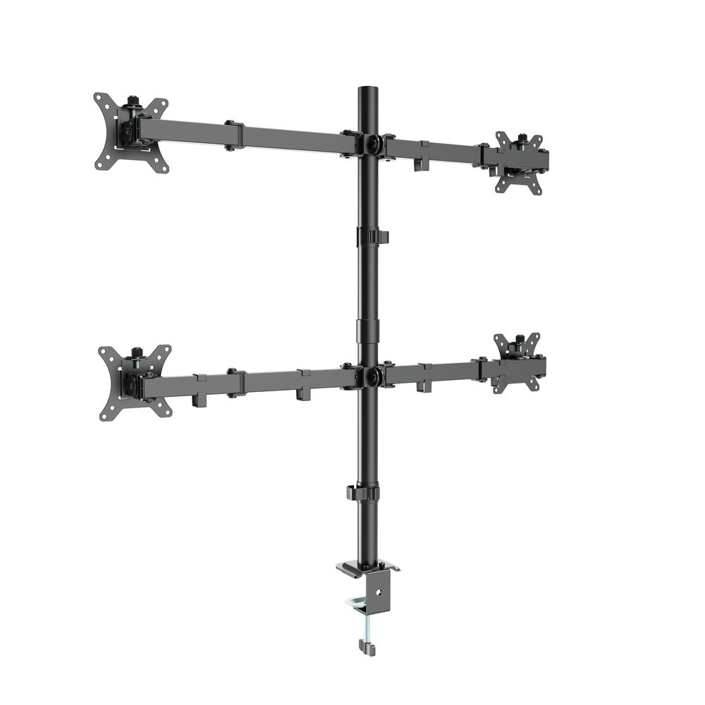 Bras de montage réglable GEMBIRD pour 4 écrans  13"-32" / Noir