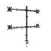 Bras de montage réglable GEMBIRD pour 4 écrans  13"-32" / Noir