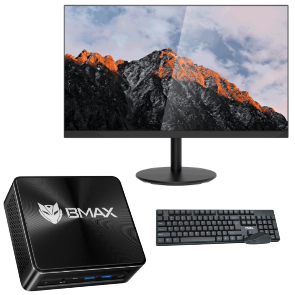 Mini Pc de bureau BMAX Mini B9 Power / i9-12900H / 24 Go / 1 To SSD / Windows 11 / Noir Avec Écran DAHUA 22" Full HD VA / 100 Hz