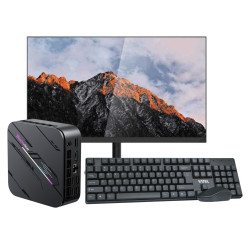Mini Pc de bureau Blackview MP100 / Ryzen 5 7430 / 16 Go / 512 Go SSD / Windows 11 Pro + Ecran 22" FHD