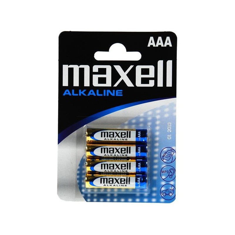 4x Piles Maxell Alkaline AAA LR03