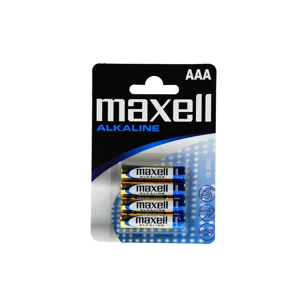 4x Piles Maxell Alkaline AAA LR03