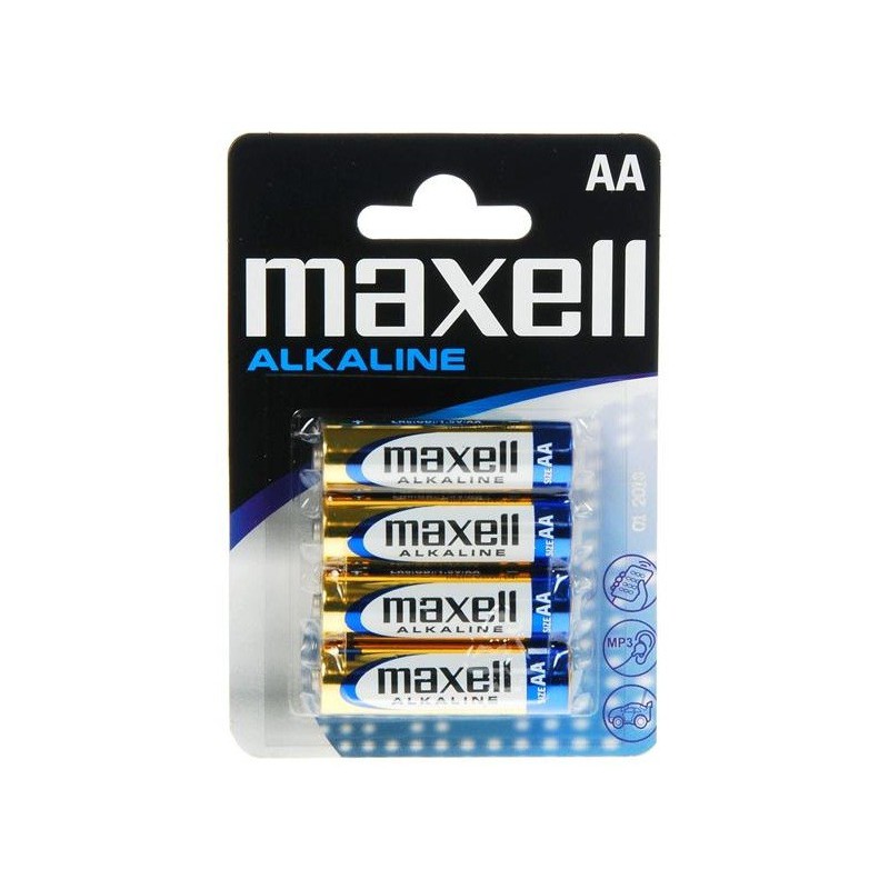 4x Piles Maxell Alcaline AA LR6