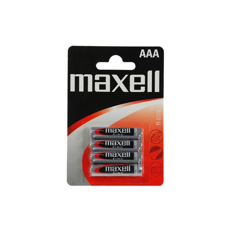 4x Piles Maxell Zinc AAA R03