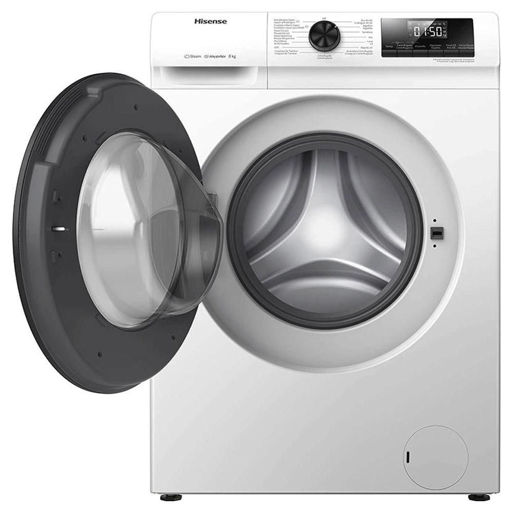 LAVE LINGE HISENSE 8KG INVERTER / WFQP8014EVM / Blanc