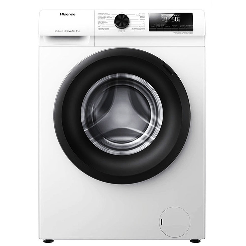 LAVE LINGE HISENSE 8KG INVERTER / WFQP8014EVM / Blanc