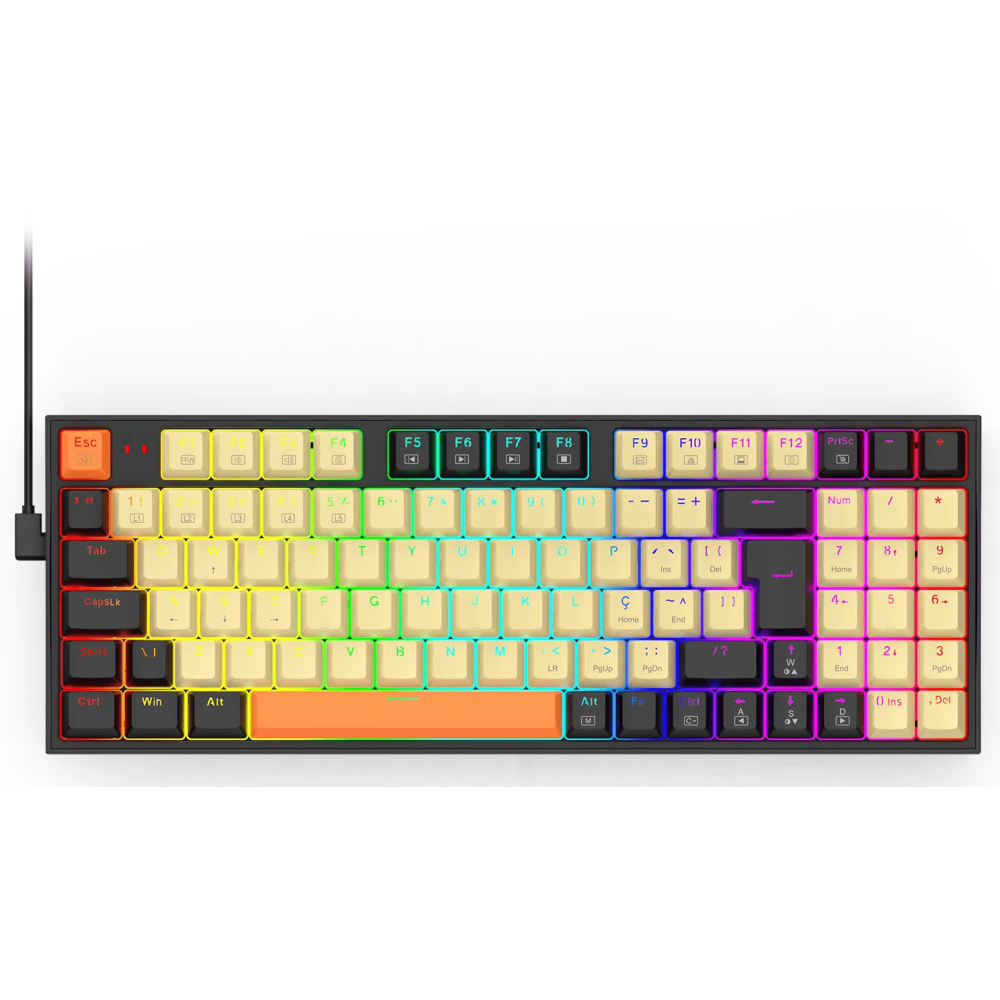 CLAVIER MECANIQUE REDRAGON KITAVA K636CLO-RGB RED SWITCH / Noir