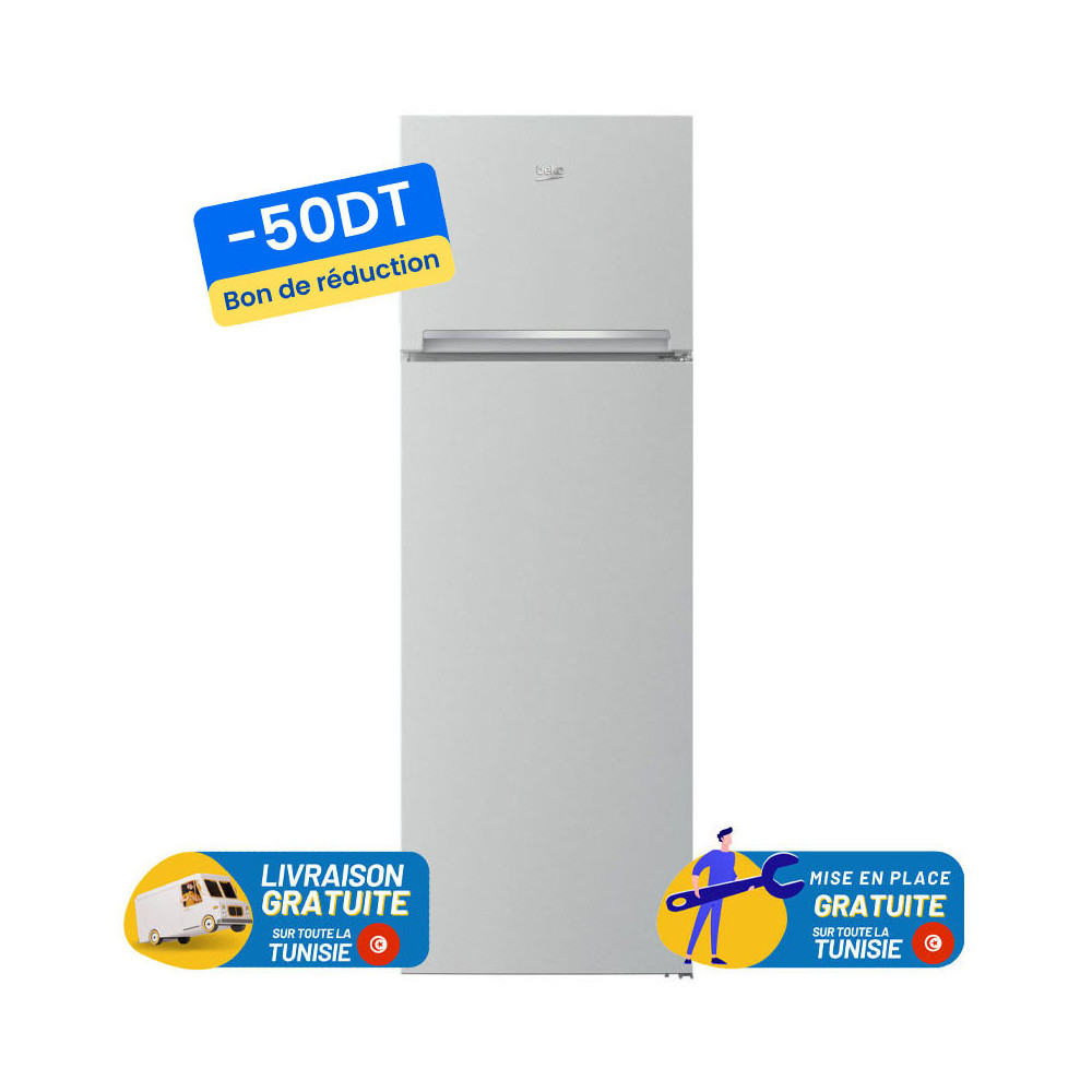 Réfrigérateur BEKO 310 LITRES / Less Frost / Silver / RDSA43S + 50dt Bon de reduction