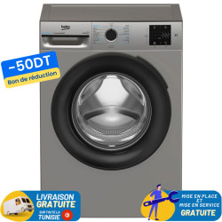 Machine à laver frontale BEKO 8KG PRO SMART INVERTER / GRIS + 50dt Bon de Réduction