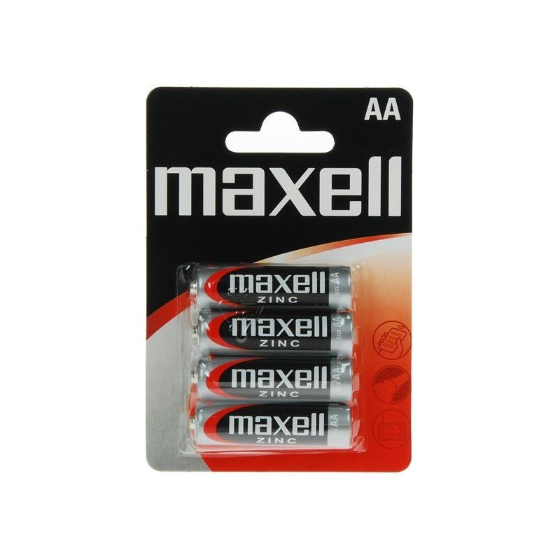 4x Piles Maxell Zinc AA R6