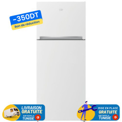 Réfrigérateur Beko De Frost Double Portes 400 Litres / Blanc + 350 DT BON DE REDUCTION