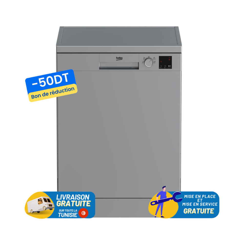 Lave vaisselle BEKO 13 Couverts / Silver + 50 DT BON DE REDUCTION