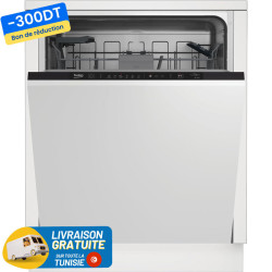 Lave Vaisselle BEKO Encastrable 14 Couverts / BDIN16435 + 300 DT BON DE REDUCTION