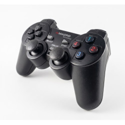 Manette de jeu avec double vibration Macro / Noir