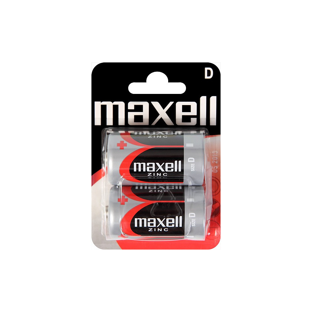 2x Piles Maxell Zinc D R20