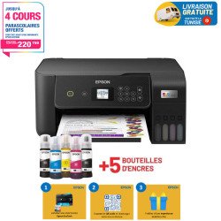Imprimante Multifonction à réservoir intégré 3en1 couleur A4 Epson ECOTANK L3260 / USB & WIFI