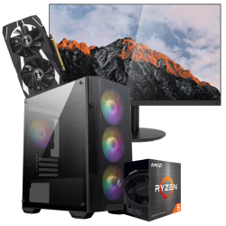 Setup Gamer Special Pc de Bureau Gaming / Ryzen 5 5500 / RTX 3050 6G / 16 Go Avec Écran DAHUA 24" Full HD VA / 100 Hz