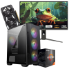 Setup Gamer Special Pc de Bureau Gaming / Ryzen 5 5500 / RTX 3050 6G / 16 Go Avec Écran Gaming Redragon 24.5" Full HD IPS / 240 Hz