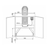 HOTTE ENCASTRABLE FOCUS 52 TACTILE / F-640B / VITRO NOIR