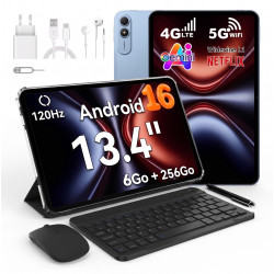 TABLETTE OSCAL PAD 200 13.4" / 6Go/256Go / 4G/WIFI / Bleu +Clavier +Pen