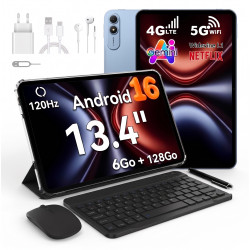 TABLETTE OSCAL PAD 200 13.4" / 6Go/128Go / 4G/WIFI / Bleu +Clavier +Pen