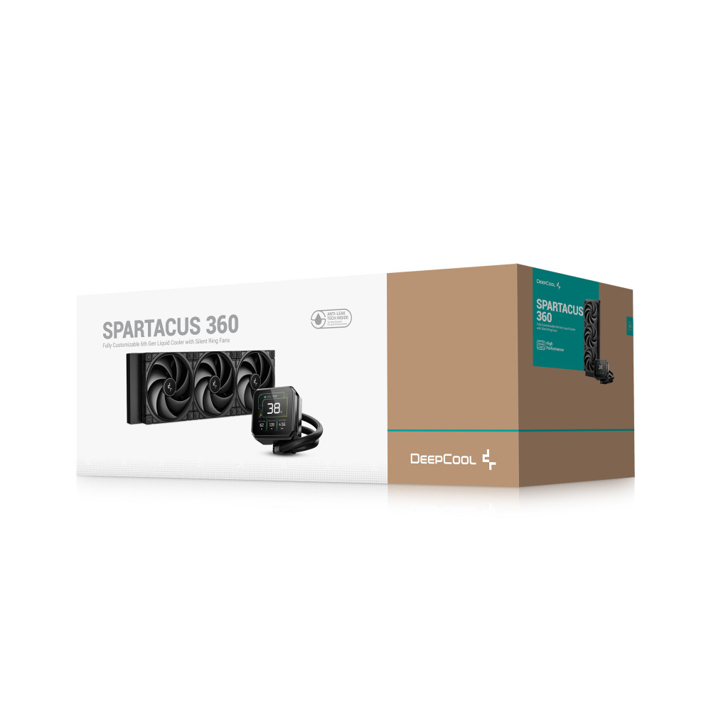 Refroidisseur d'air pour processeur DeepCool SPARTACUS 360mm | LCD / Noir