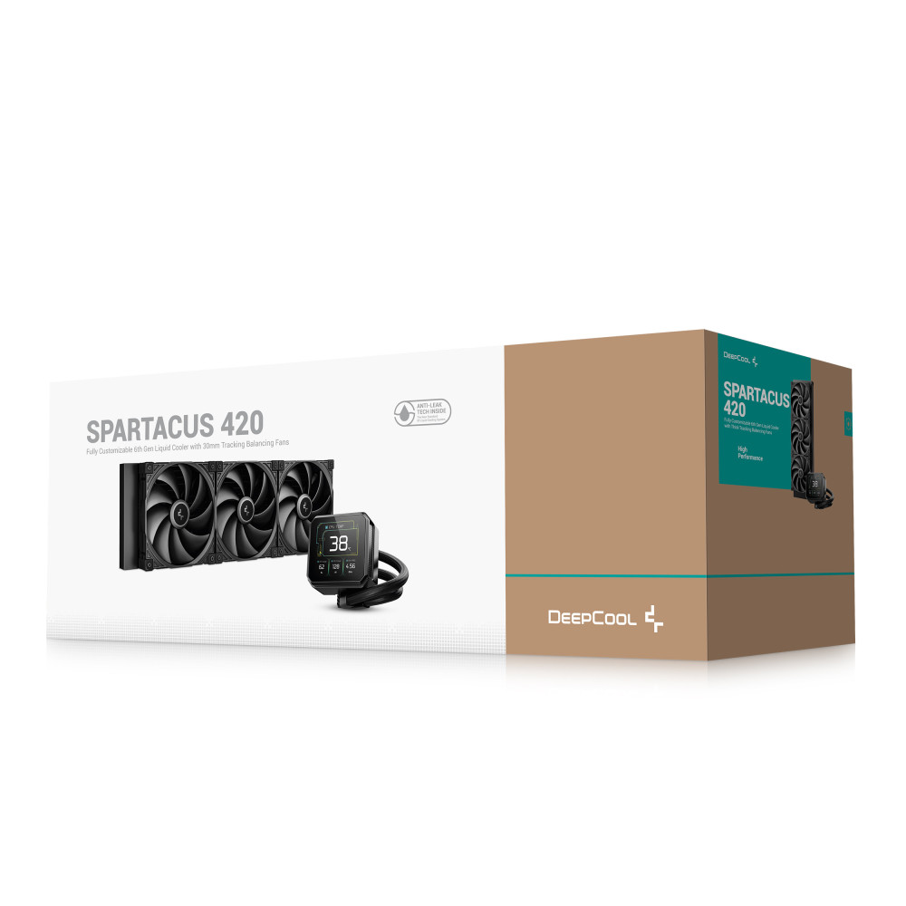 Refroidisseur d'air pour processeur DeepCool SPARTACUS 420mm | LCD / Noir