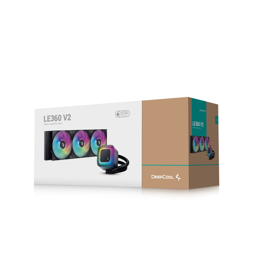 Refroidisseur d'air pour processeur DeepCool LE360 V2 | 360mm | RGB / Black