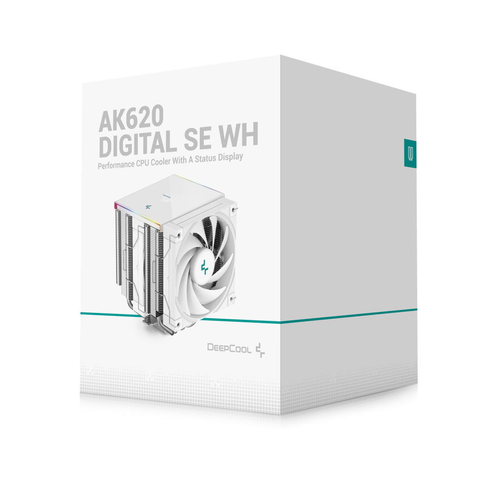 Refroidisseur d'air pour processeur DeepCool AK620 Digital SE / Blanc