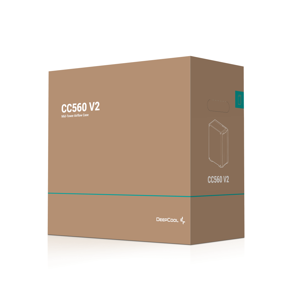 Boitier DeepCool CC560 V2 ATX | 4 ventilateurs LED | Noir