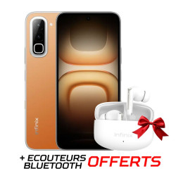 Smartphone Infinix HOT 70 4G / 16 Go / 256 Go / Orange + Ecouteurs Bluetooth Infinix Offerts