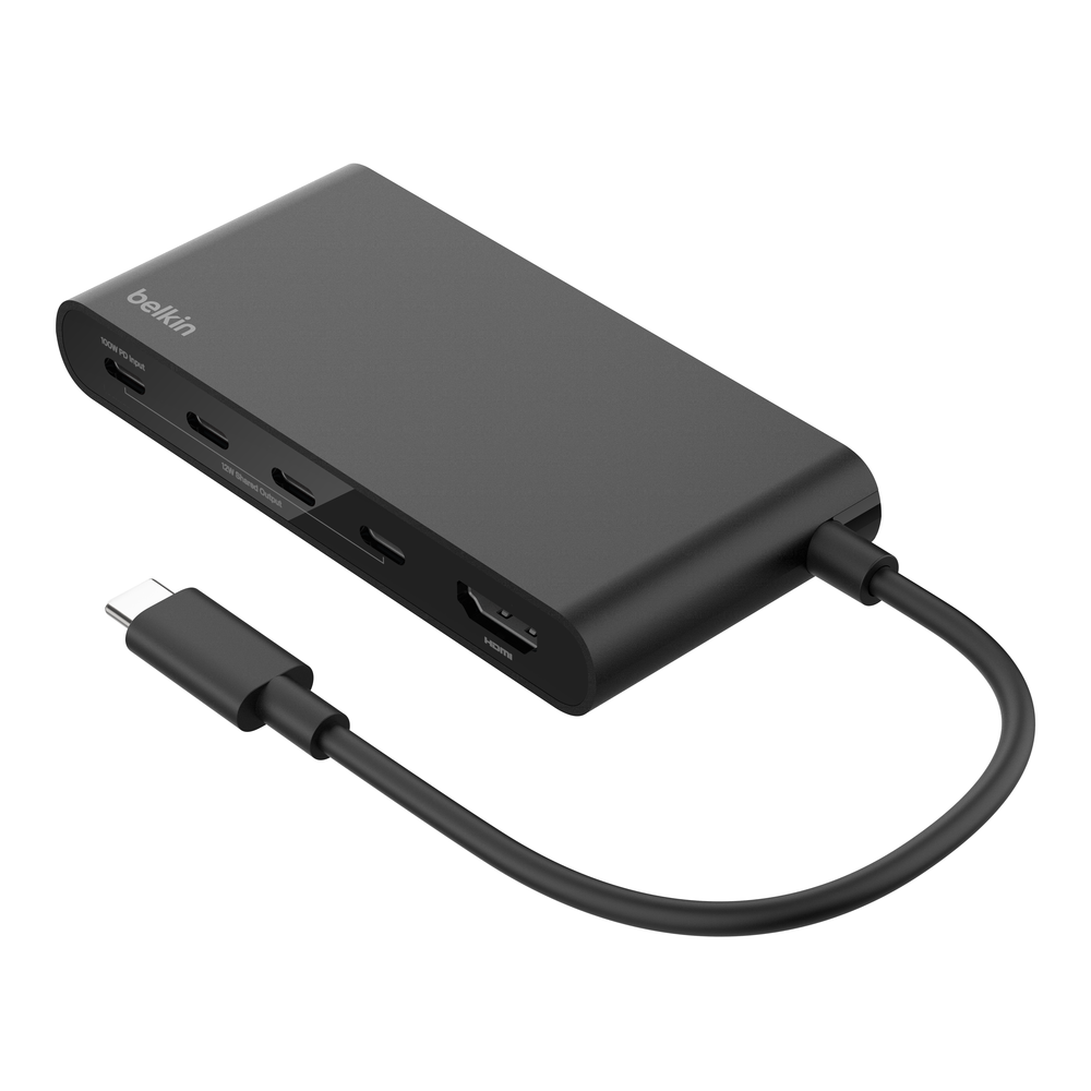 Hub USB-C 5 Ports Belkin avec HDMI 4K à 60 Hz / Power Delivery 100 W / Noir