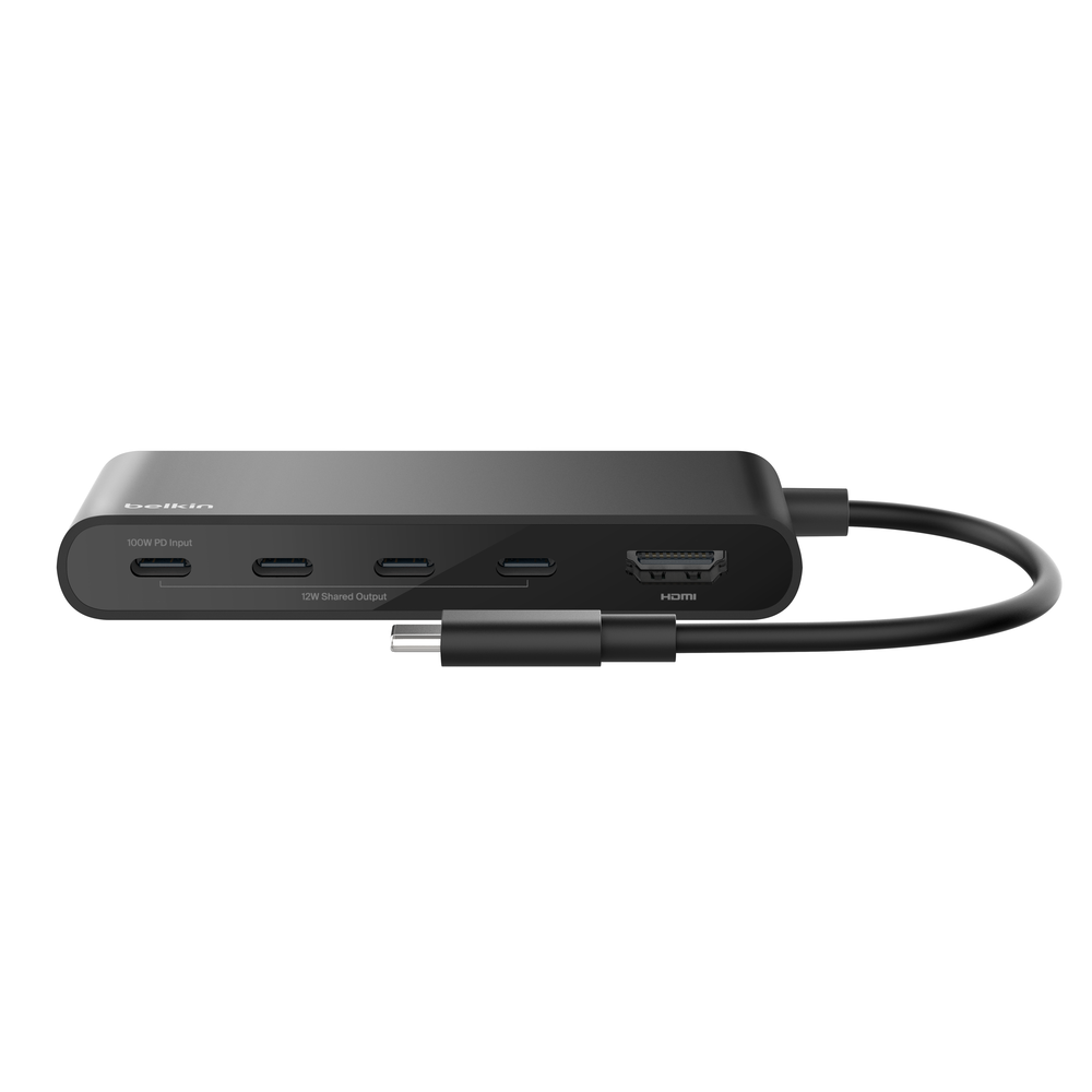 Hub USB-C 5 Ports Belkin avec HDMI 4K à 60 Hz / Power Delivery 100 W / Noir