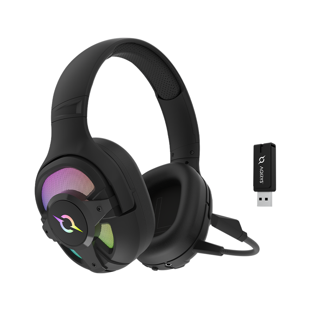 Micro Casque Sans Fil Gamer AQIRYS Ara RGB / Noir