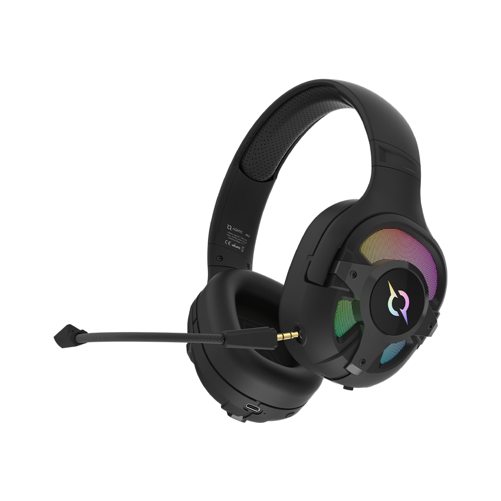 Micro Casque Sans Fil Gamer AQIRYS Ara RGB / Noir