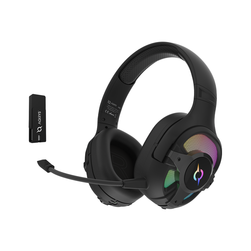 Micro Casque Sans Fil Gamer AQIRYS Ara RGB / Noir