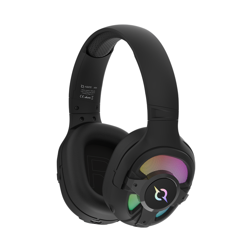Micro Casque Sans Fil Gamer AQIRYS Ara RGB / Noir