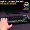 Ensemble Clavier & Souris Gaming THE G-LAB Combo Hydrogen / Noir
