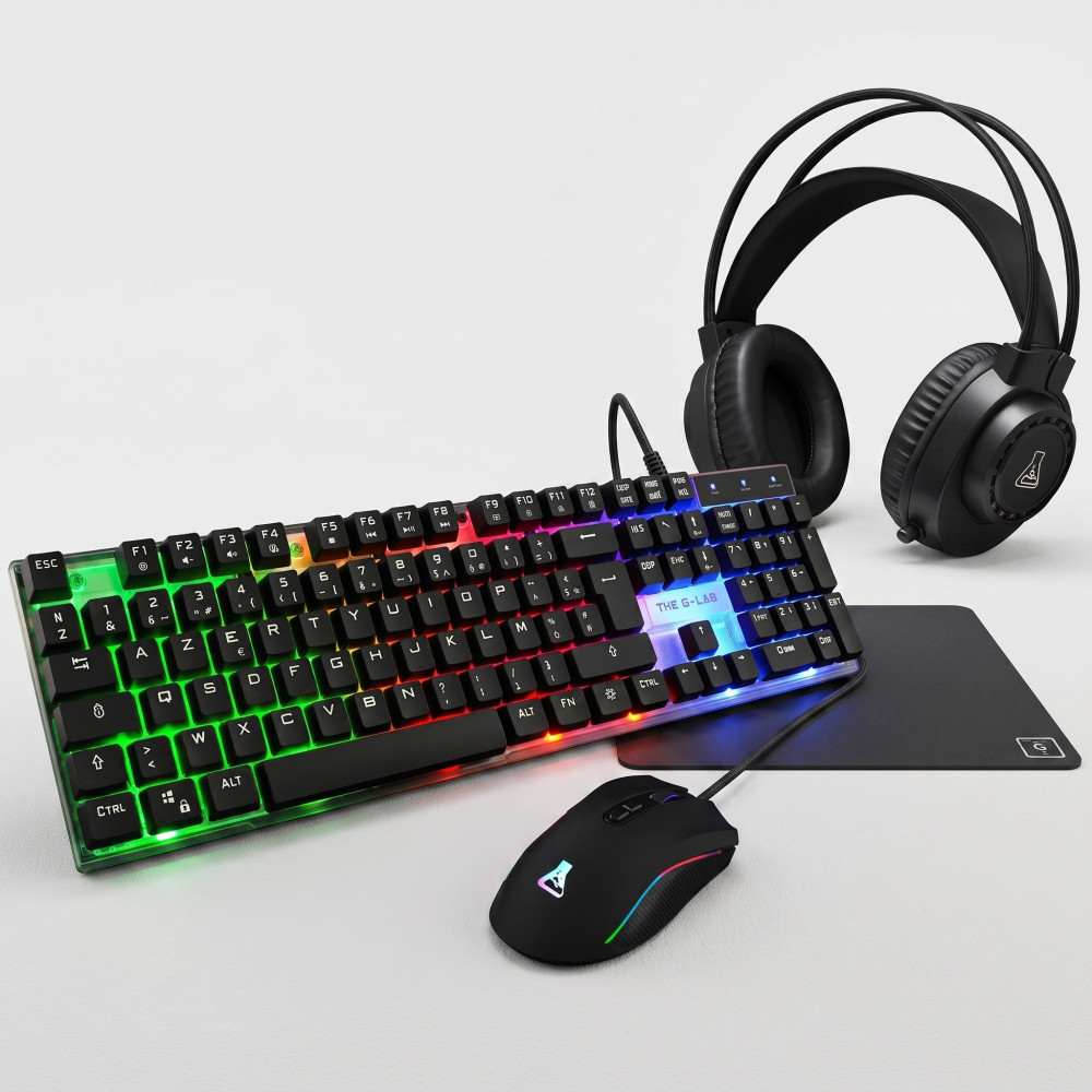Pack Gaming G-LAB COMBO NEON 4 en 1 / Noir