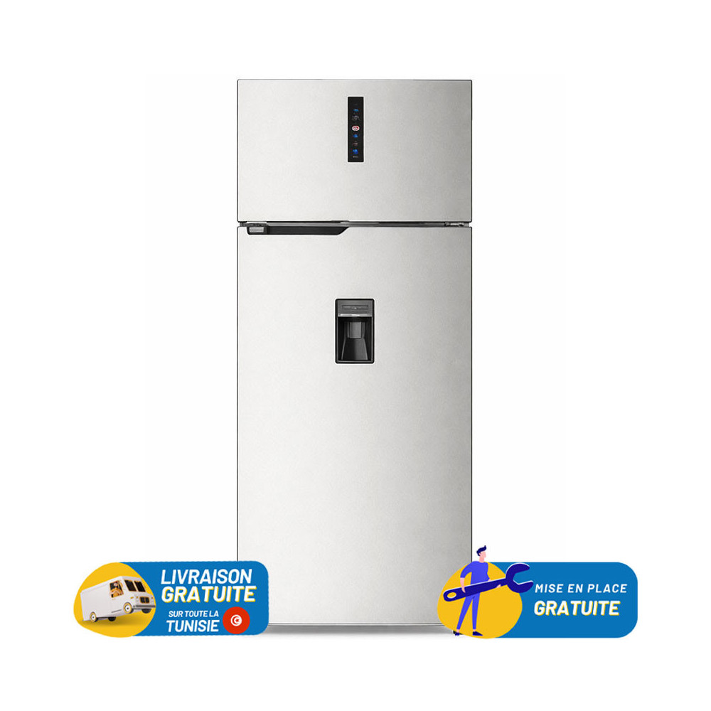 Réfrigérateur IRIS Double Portes 660 Litres DeFrost / IR-DD660 /  Silver