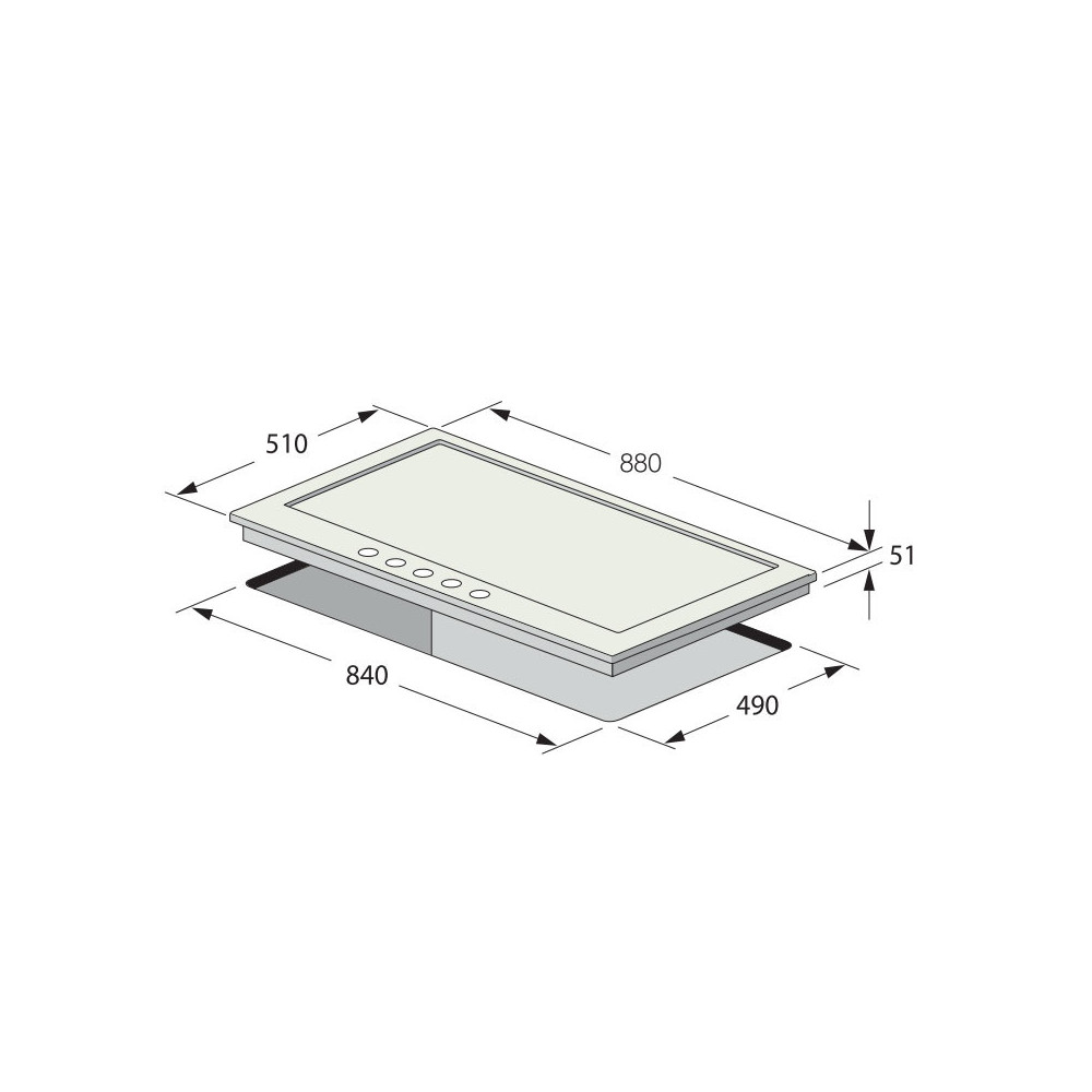 PLAQUE DE COUISSON FOCUS 90CM THERMOCOUPLE / F-8017XS / INOX
