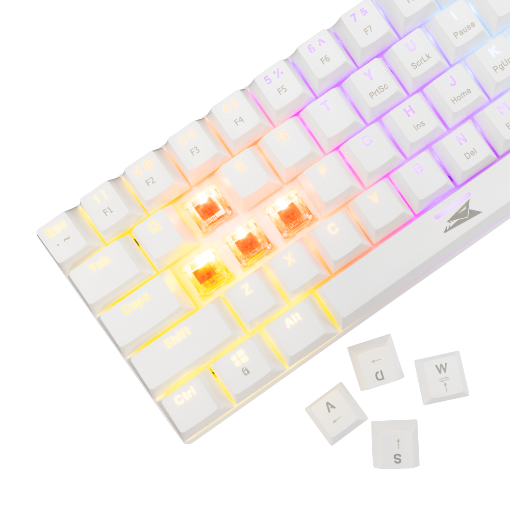 Clavier Gamer Mécanique Baracuda BGK-03211W DOLPHIN / White /Red Switch
