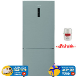 RÉFRIGÉRATEUR ARISTON NO FROST Combiné 617 Litres / New Silver avec Afficheur